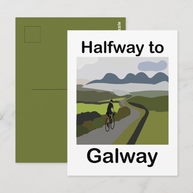 Carte Postale Voyage à mi-chemin de Galway (Devant / Derrière)