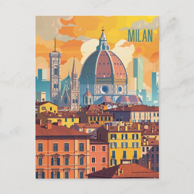 Carte Postale Voyage à Milan (Devant)