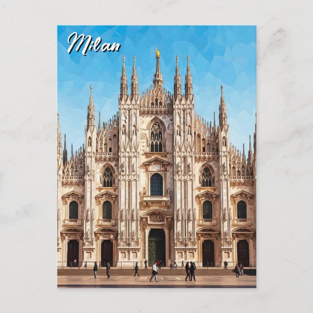Carte Postale Voyage à Milan Italie (Devant)