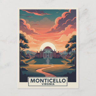 Carte Postale Voyage à Monticello Virginie