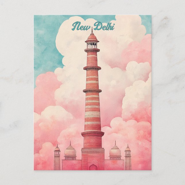 Carte Postale Voyage à New Delhi Inde (Devant)