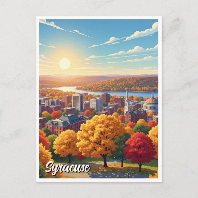 Carte Postale Voyage à New York Syracuse (Devant)
