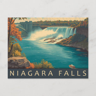 Carte Postale Voyage à Niagara Falls à l'ancienne