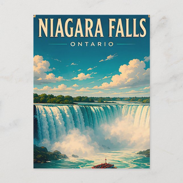 Carte Postale 🌊 Voyage à Niagara Falls Ontario (Devant)