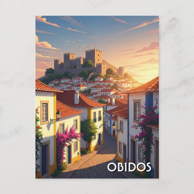 Carte Postale Voyage à Óbidos Portugal (Devant)
