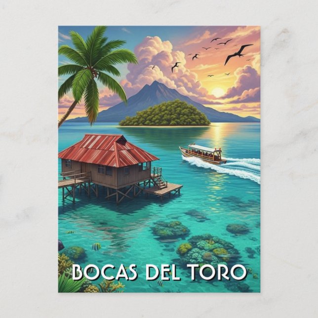 Carte Postale Voyage à Panama Bocas del Toro  (Devant)