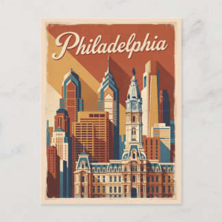 Carte Postale Voyage à Philadelphie Pennsylvanie Vintage