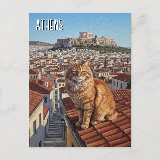 Carte Postale Voyage à Plaka Athènes Grèce (Devant)