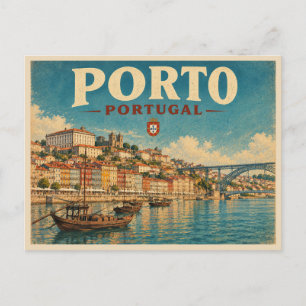 Carte Postale Voyage à Porto au Portugal Vintage