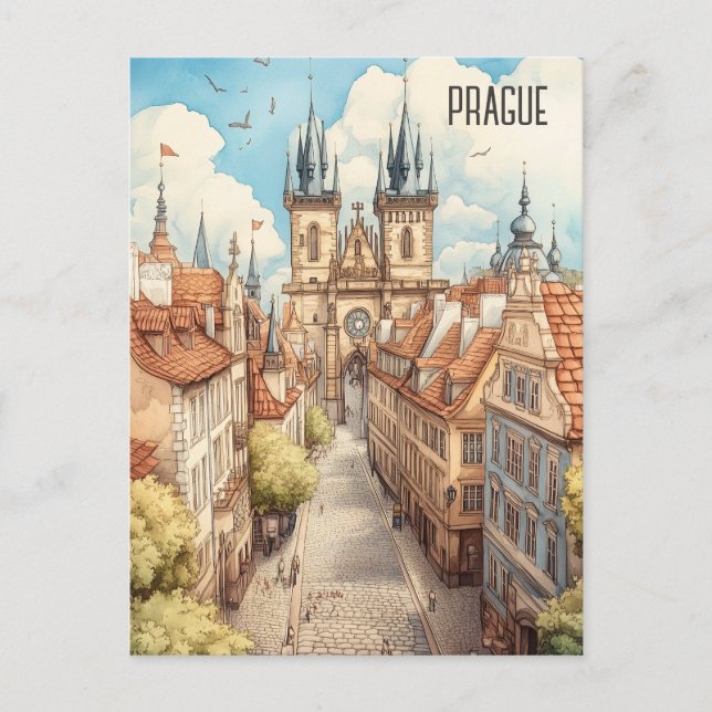 Carte Postale Voyage à Prague République Tchèque (Devant)