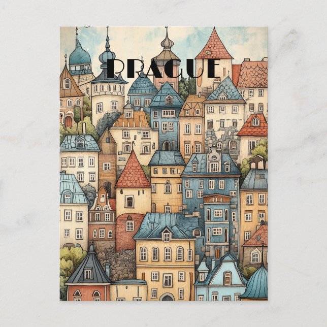 Carte Postale Voyage à Prague République Tchèque (Devant)