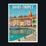 Carte Postale Voyage à Saint-Tropez France<br><div class="desc">Saint-Tropez, une ville côtière glamour sur la Riviera française, est célèbre pour ses plages époustouflantes, ses yachts de luxe et sa vie nocturne vibrante. Autrefois petit village de pêcheurs, Saint-Tropez a acquis une renommée internationale dans les années 1950 après que l'actrice française Brigitte Bardot ait joué dans le film Et...</div>