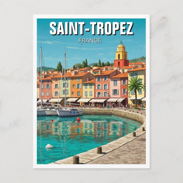 Carte Postale Voyage à Saint-Tropez France (Devant)