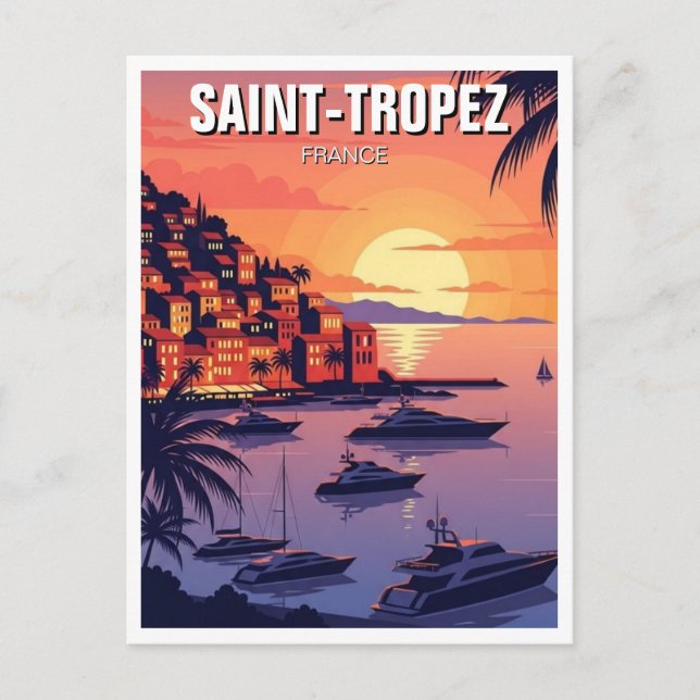Carte Postale Voyage à Saint-Tropez France (Devant)