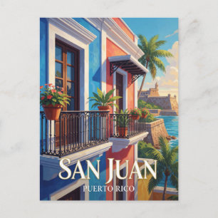 Carte Postale Voyage à San Juan Porto Rico Vieille Ville