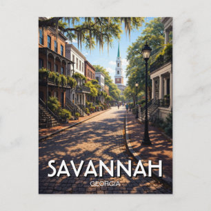 Carte Postale Voyage à Savannah Géorgie