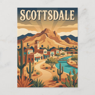 Carte Postale Voyage à Scottsdale Arizona Désert de Sonora Vinta