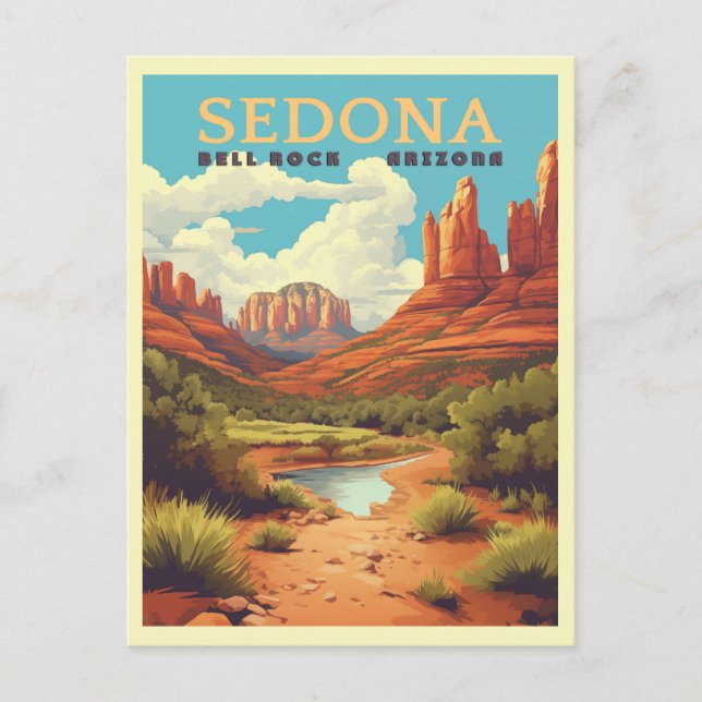 Carte Postale Voyage à Sedona Arizona Vintage  (Devant)