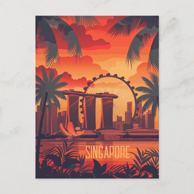 Carte Postale Voyage à Singapour