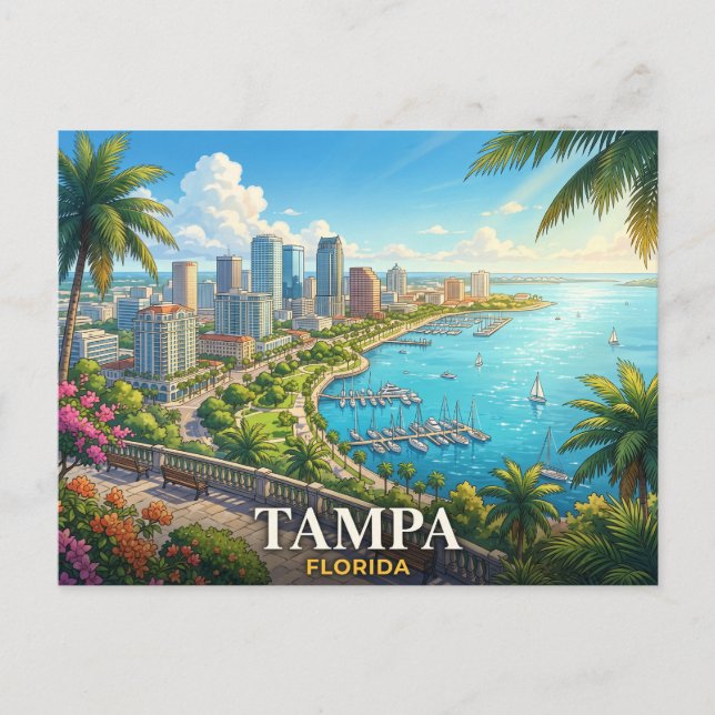 Carte Postale voyage à Tampa en Floride  (Devant)