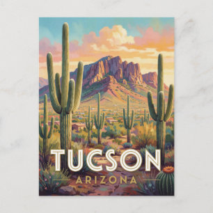Carte Postale Voyage à Tucson Arizona Parc national de Saguaro
