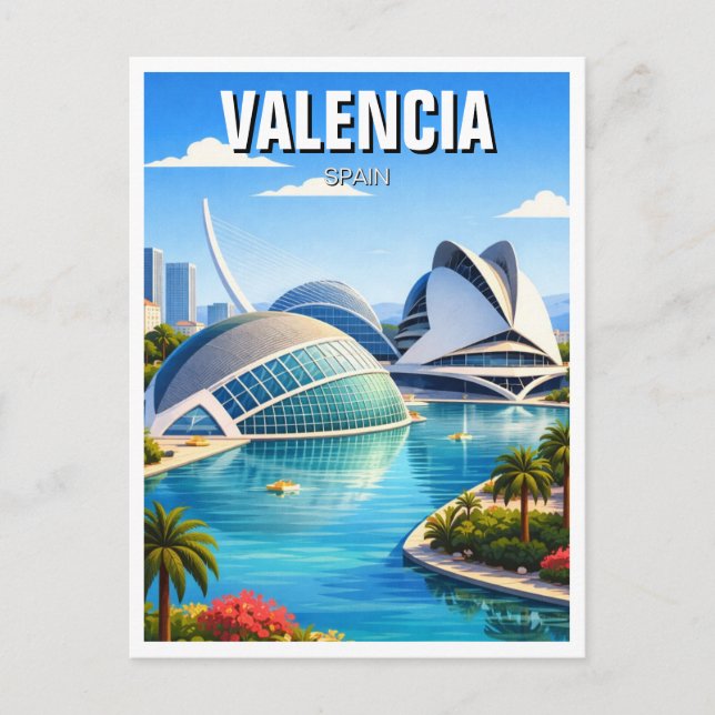 Carte Postale Voyage à Valence Espagne (Devant)