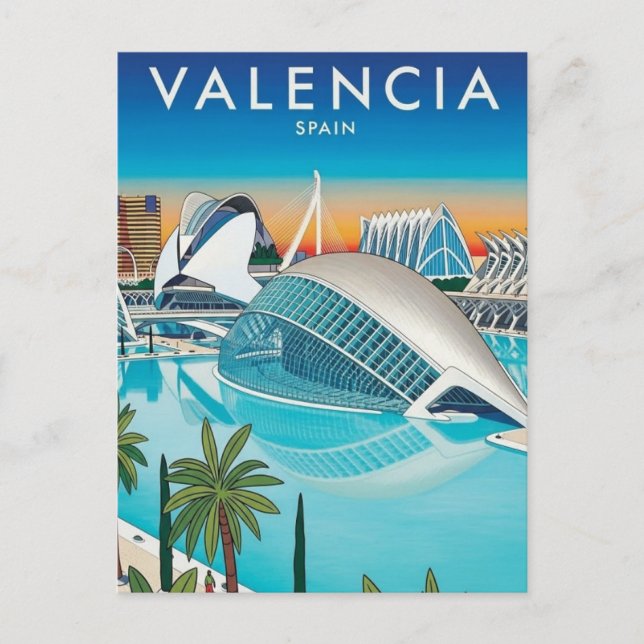 Carte Postale Voyage à Valence Espagne (Devant)