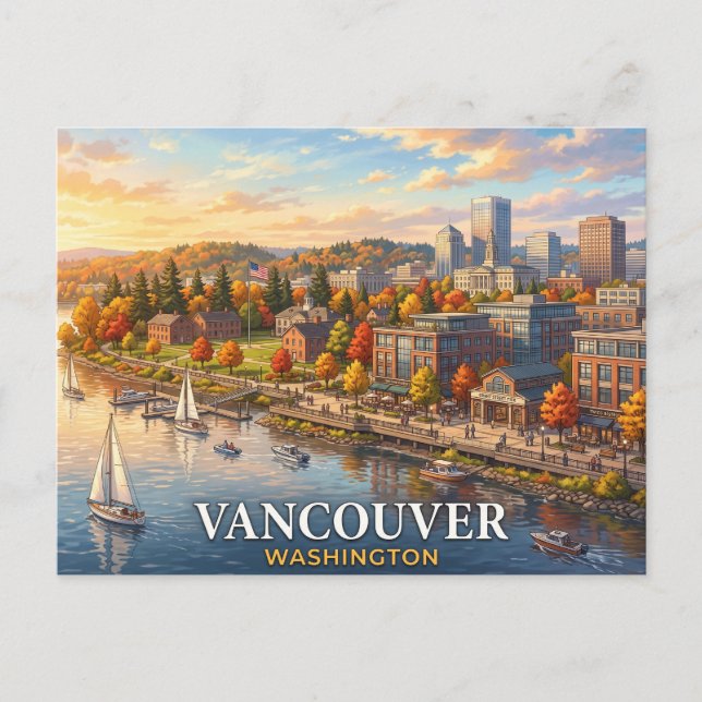 Carte Postale Voyage à Vancouver Washington  (Devant)