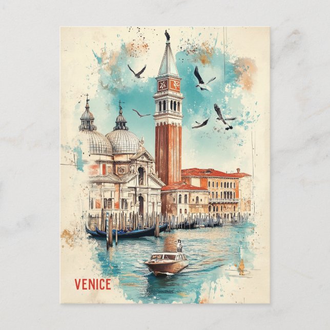 Carte Postale Voyage à Venise Italie (Devant)