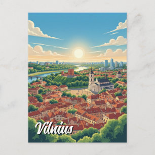 Carte Postale Voyage à Vilnius en Lituanie