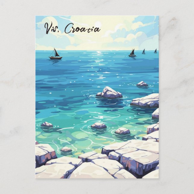 Carte Postale Voyage à Vis en Croatie (Devant)