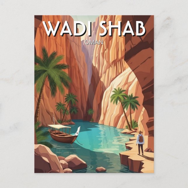 Carte Postale Voyage à Wadi Shab Oman (Devant)