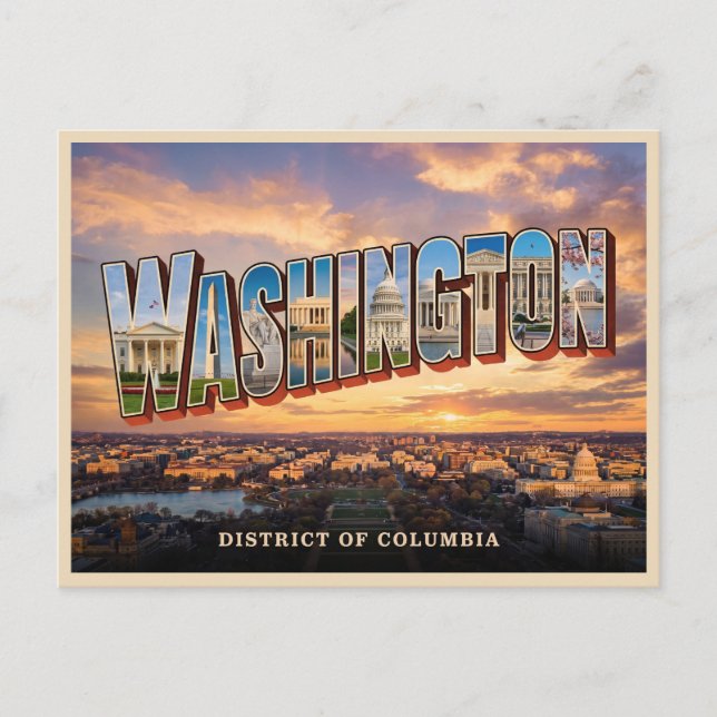 Carte Postale Voyage à Washington DC (Devant)