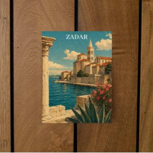 Carte Postale Voyage à Zadar Croatie Côte Adria