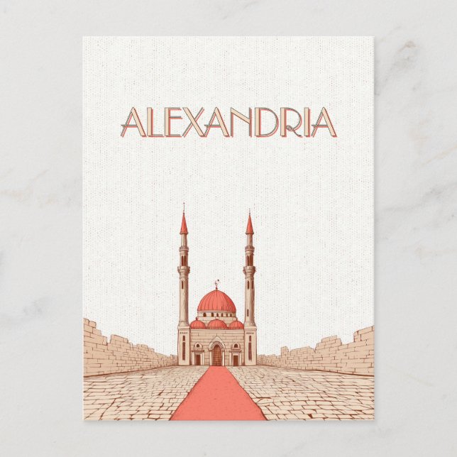 Carte Postale Voyage Alexandrie Egypte (Devant)