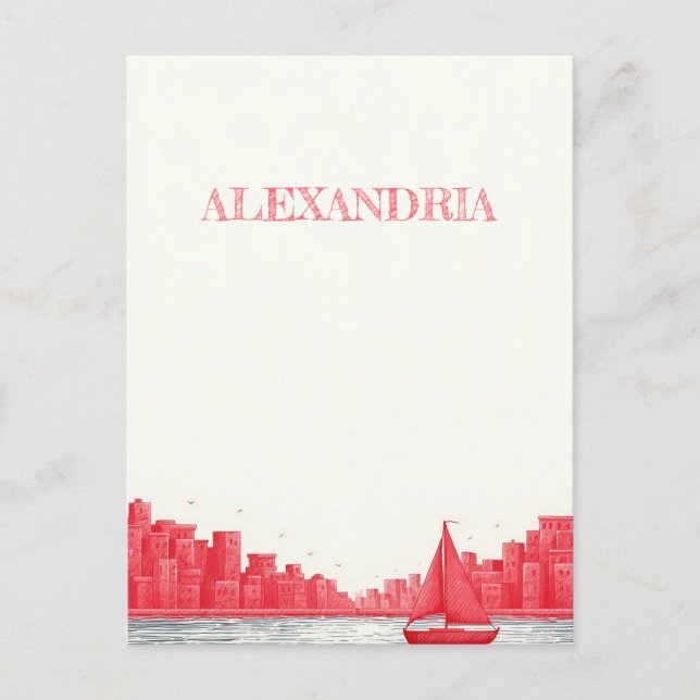 Carte Postale Voyage Alexandrie Egypte (Devant)