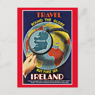 Carte Postale Voyage Ancien autour du Monde Découvrez l'Irlande