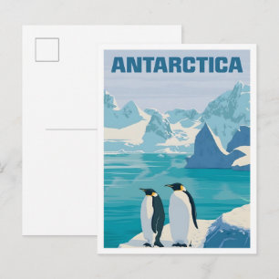 Carte Postale Voyage Ancien en Antarctique