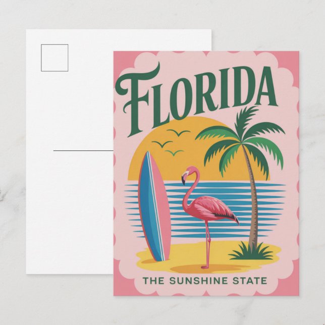 Carte Postale Voyage antique en Floride États-Unis (Devant / Derrière)