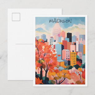 Carte Postale Voyage Artistique Madison Wisconsin