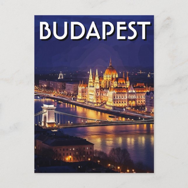 Carte Postale Voyage au bâtiment du Parlement de Budapest en Hon (Devant)