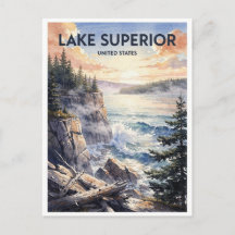 Voyage au bord du lac Supérieur vintage