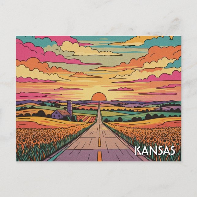 Carte Postale Voyage au Kansas (Devant)