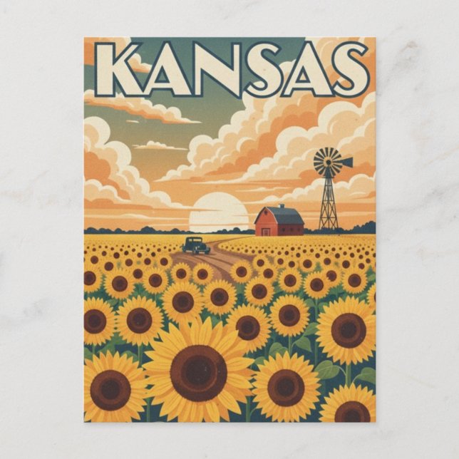 Carte Postale Voyage au Kansas (Devant)