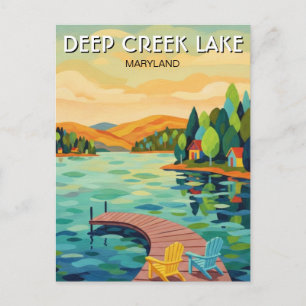 Carte Postale Voyage au lac Deep Creek dans le Maryland