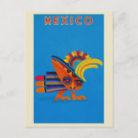 Voyage au Mexique Oiseau Coloré Vintage