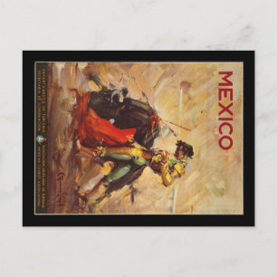 Carte Postale Voyage au Mexique Vintage Matador de Tauromachie