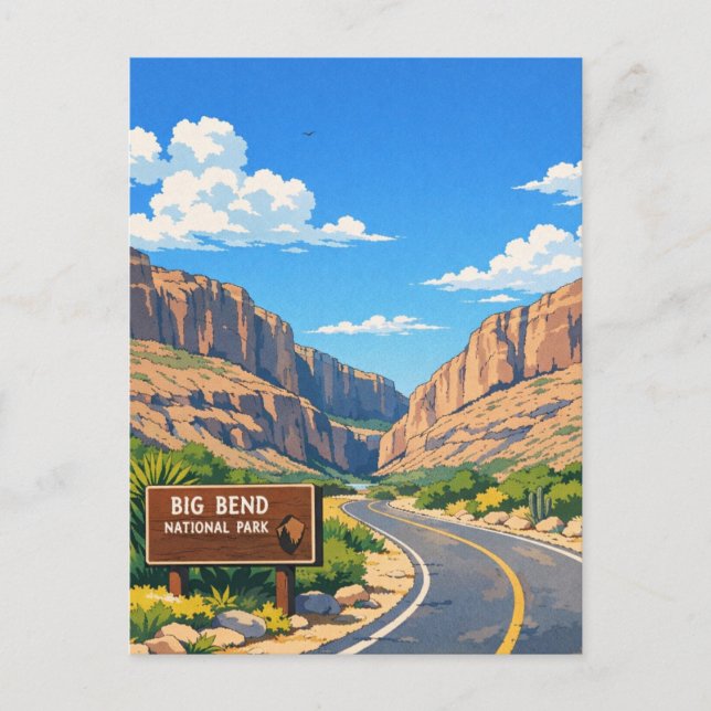 Carte Postale Voyage au parc national de Big Bend (Devant)