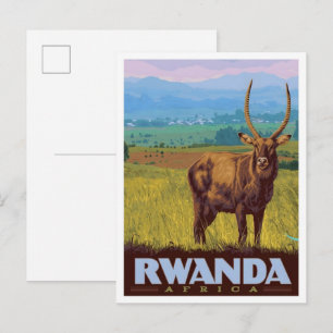 Carte Postale Voyage au Rwanda Afrique Vintage 