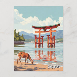 Carte Postale Voyage au sanctuaire flottant de Miyajima Itsukush